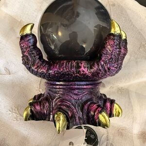 Martha Stewart Purple and Gold Dragon Claw Crystal Ball smoke